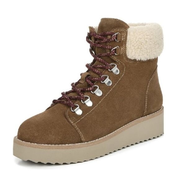 SAM EDELMAN Franc Hiking Faux Shearing Boot - Picture 1 of 10